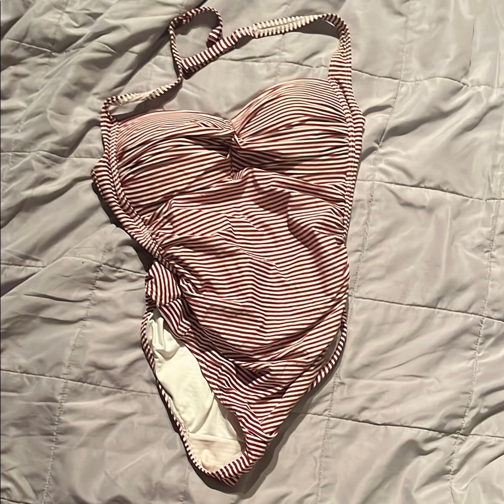 Striped One-Piece Swimsuit